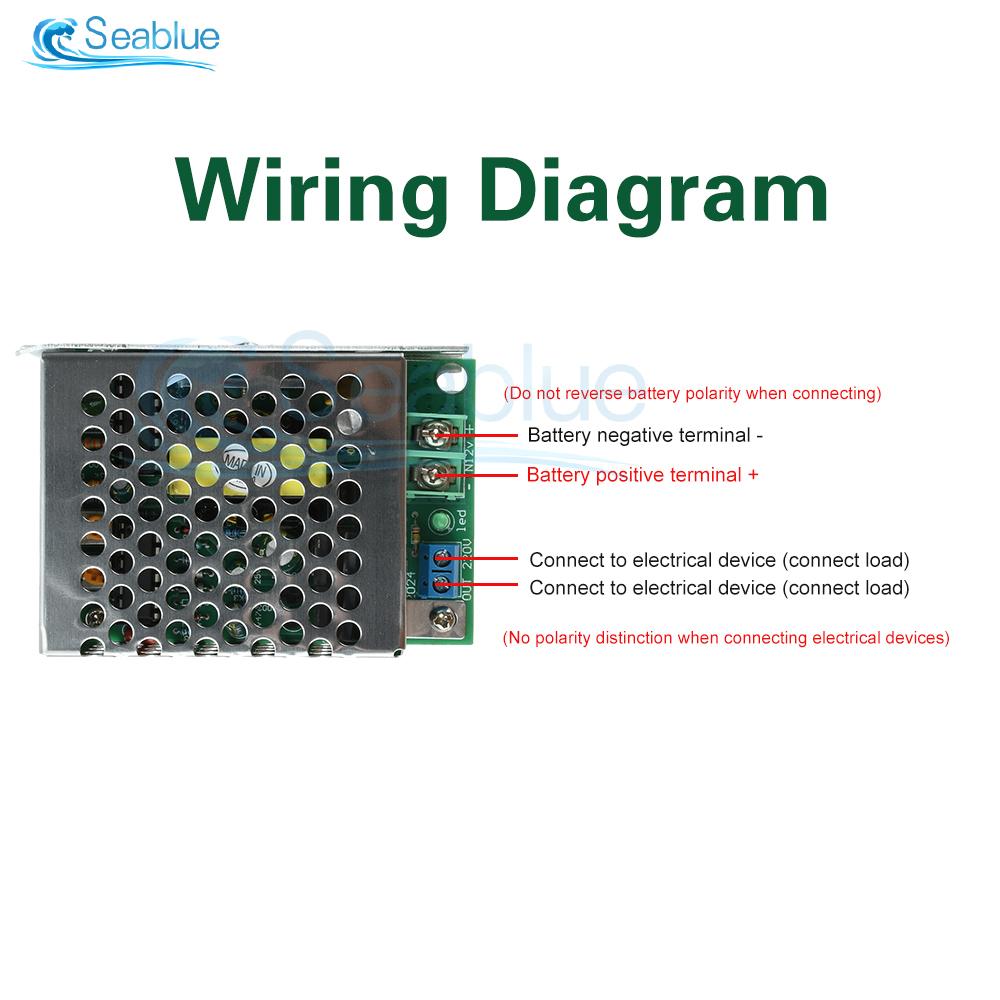 DC to AC Boost Module 50-100W Voltage Step Up Board DC 12-14.5V to AC 220V 50Hz Power Converter With Overheat Protection