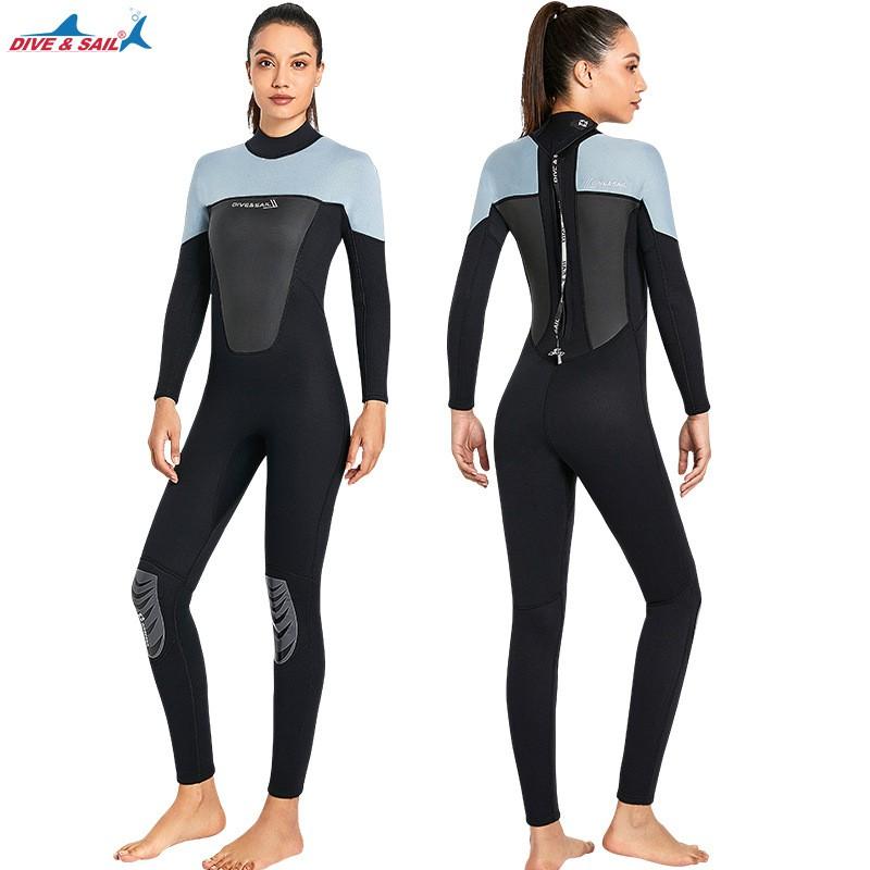 3MM Neoprene Full Wetsuit Men Women Long Sleeve Warm Scuba Diving Surfing Snorkeling Suit