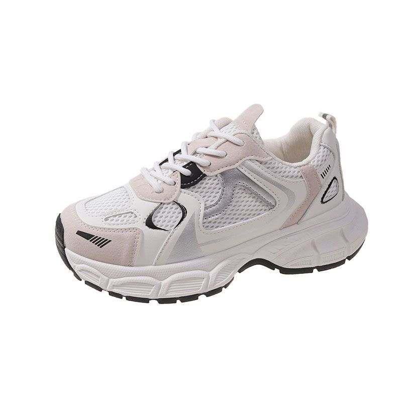 Thick-soled casual sneakers for women's autumn breathable spring and autumn new explosive dad shoes for women versatile running shoes 2025