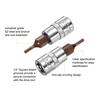 10pcs Hex Torx Slotted Phillips Bit Socket 1/4" Square Drive Metric S2 & CR-V Steel Socket Ratchet Wrench Bits Socket Wrench