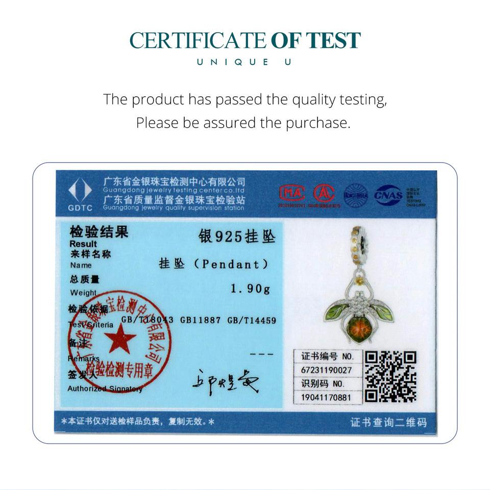 Breloc cu pandantiv cu lămâie albină BAMOER din argint 925, mărgele de insecte pentru femei, brățară și brățară originale, bijuterii fine