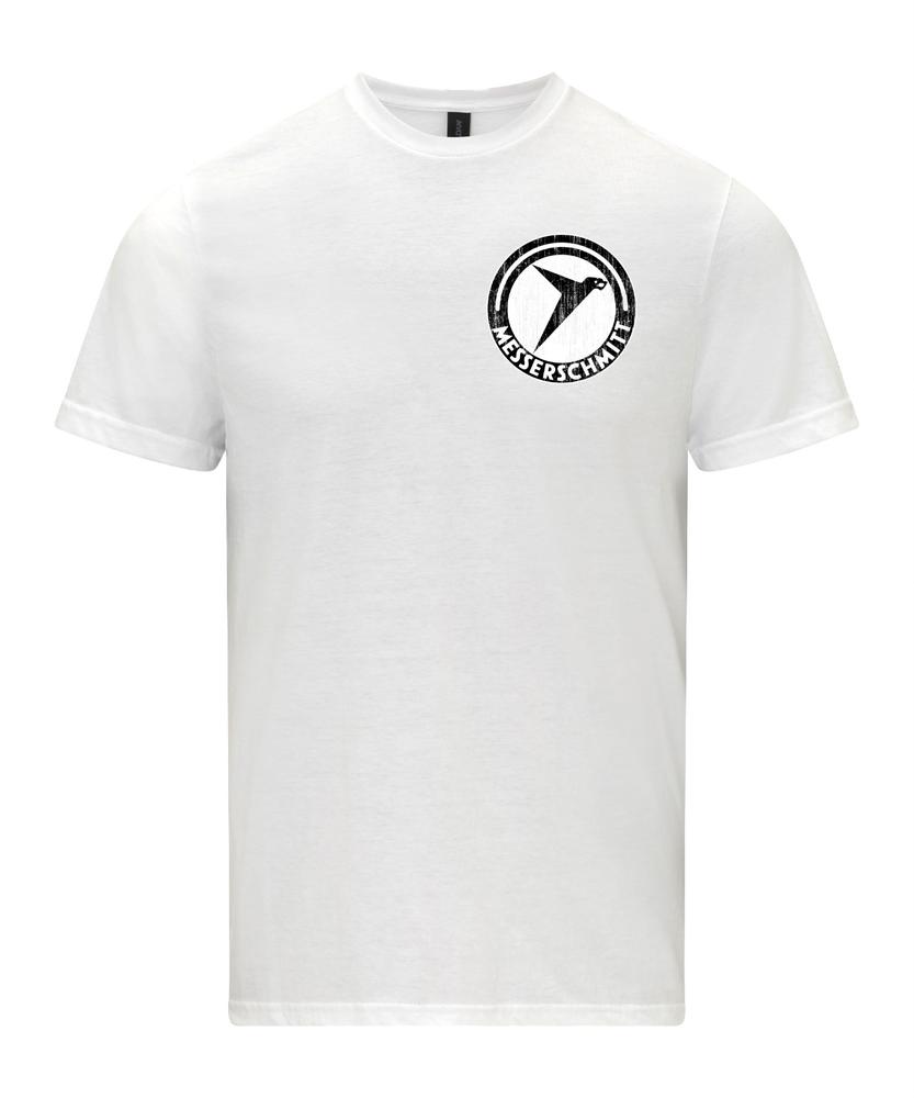 Messerschmitt Logo TShirt Distressed Image Aerospace Company GerUnisexy WW2 Luft 2XL