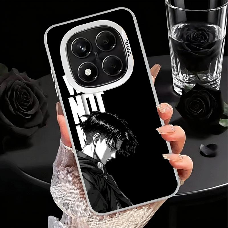A-Attack On T-Titan Levi Mjukt Telefonfodral för Samsung Galaxy S24 S25 FE S26 Edge S23 Ultra S22 Plus S21 + Stötsäkert Fodral Baksida S