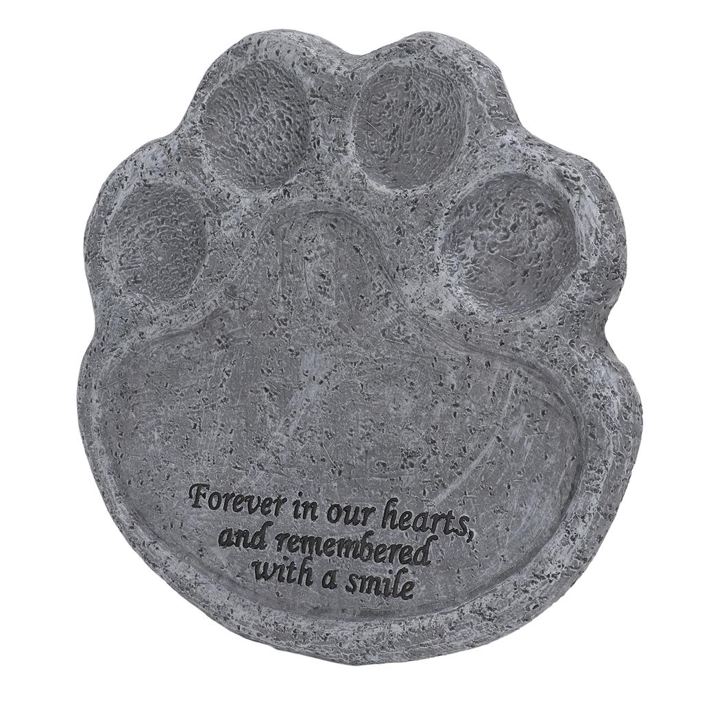 Pet Paw Memorial Stone Weatherproof Resin Pet Memorial Garden Stone for Garden Outdoor Yard
