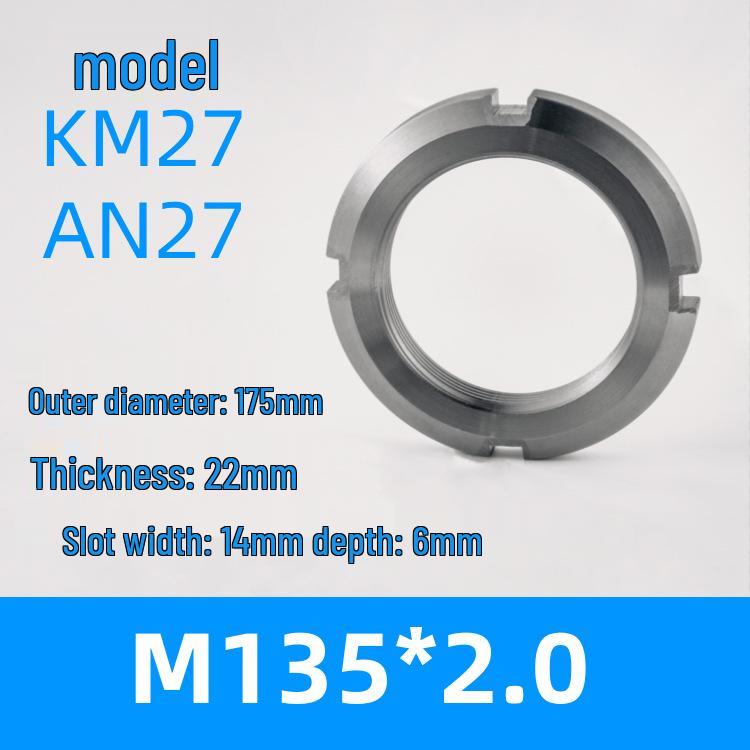 AN Locking Slotted Round Nut Set with KM Lock Washer (AW0405-14)