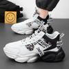 Men's shoes spring new breathable high-top shoes men's trend versatile inner height increase sports and leisure shoes trendy shoes