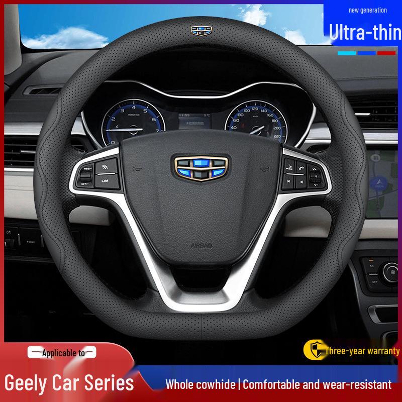 Universal Steering Wheel Cover for Geely Vision X3, X6, Xingyue L, Emgrand S, GSGL, Binyue, Boyue X, Binrui - All-Season Fit