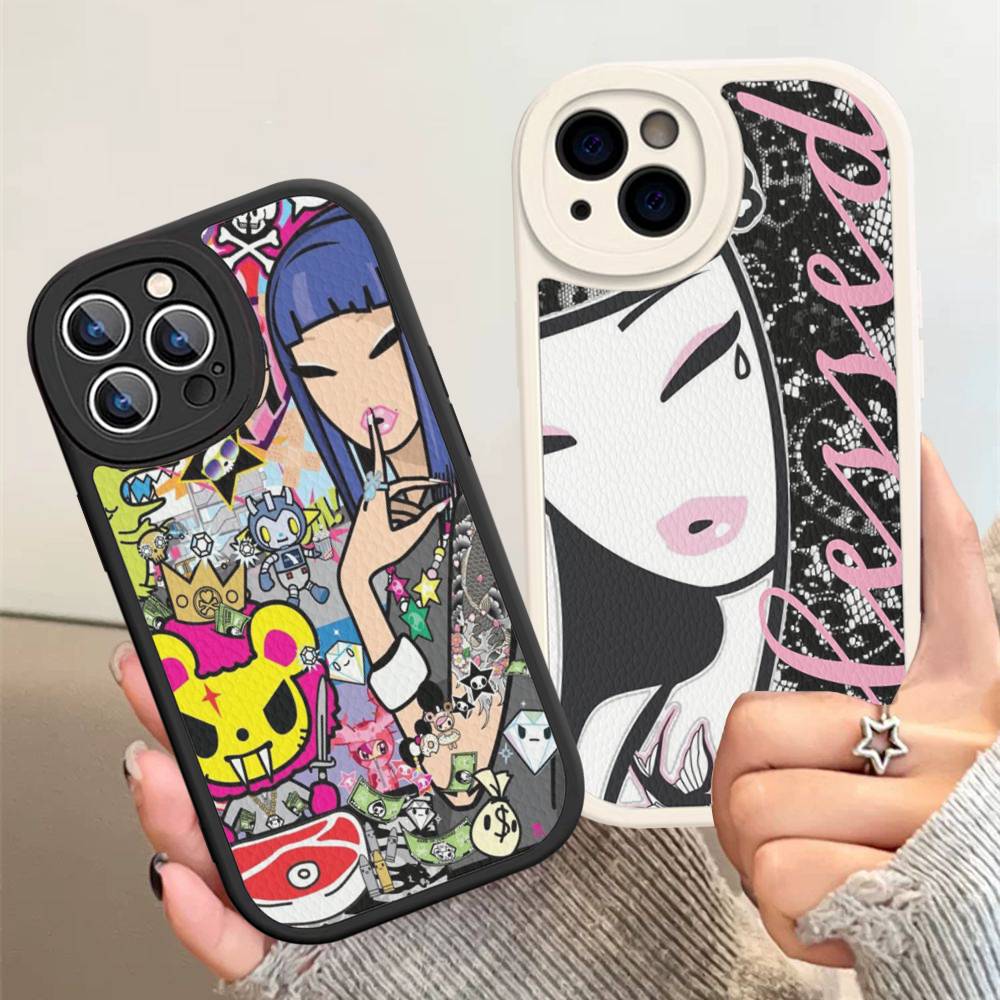 Japan Tokidoki Phone Case For IPhone 16 15 14 13 12 11 Pro Max Plus Leather Soft Cover