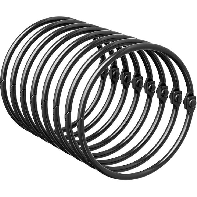 Shower Curtain Rings, Bathway Shower Curtain Hooks, Black Shower Curtain Rings Rust Proof, Anti-Drop Shower Rings for Curtain, Shower Hooks for