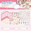 Kawaii Kapibala 3D Landscaping Stickers Cartoon Miniature Scene Visual Stacking Stickers Christmas Gift For Gift