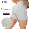 Seamless High Waist Yoga Shorts: Tummy Control & Hip Lift for Running & Fitness