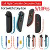 5/10 Set For Switch 2 Joy-Con Decorative Strips Left and Right Controllers Decorative Strips Plastic Replacement Handles Trim