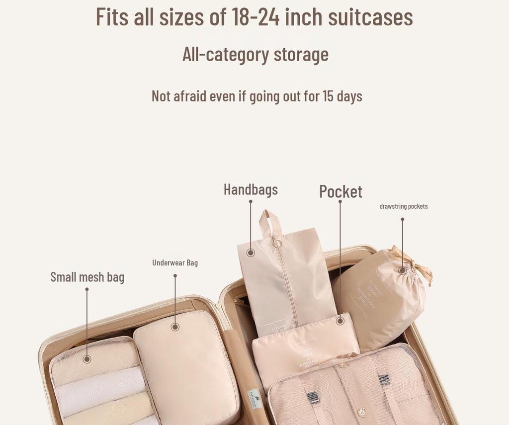 Travel Storage Set: Toiletries, Underwear, Socks, Shoes, and Clothes Organizer