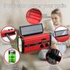 WOOPKER 5000mAh Emergency Radio FM XSY-320 Portable Hand Powered Solar Rechargeable Waterproof with SOS Alarm Flashlight Weather