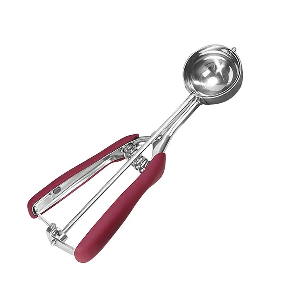 

Stainless Steel Ice Cream Spoon 3/4/5cm 1pc Multifunctional Fruit Potato Mash Scoop with Spring Handle Kitchen Tool VIE LENTE 3cm вино красного