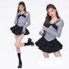 Bogen Grau Flauschigen Rock Süße Nette Frauen Low-taille Rüschen Rand Adrette Koreanische Mode Pure Desire Sommer Drop Shipping