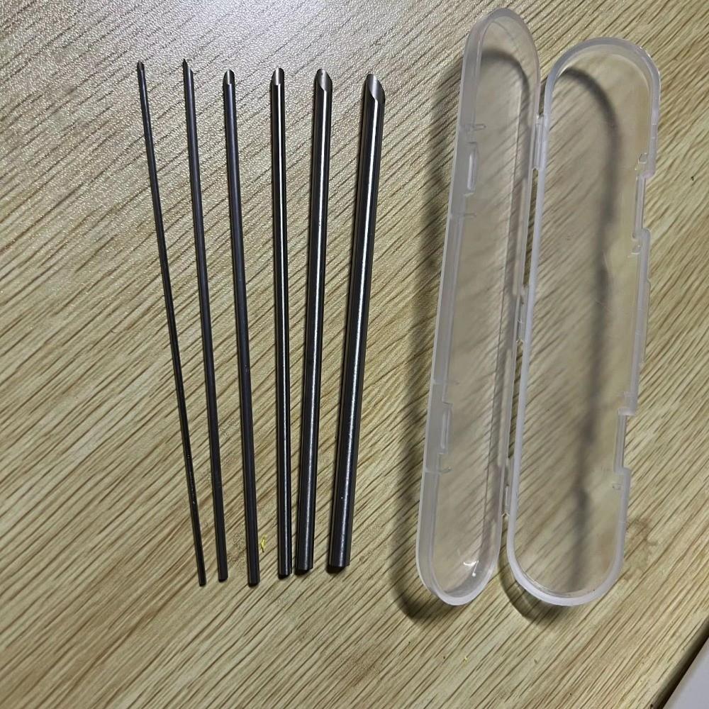 6pcs Stainless Steel Clay Hole Puncher Set Double-headed Handbuilding Circle Shape Cutters Silver Ceramic Puncher