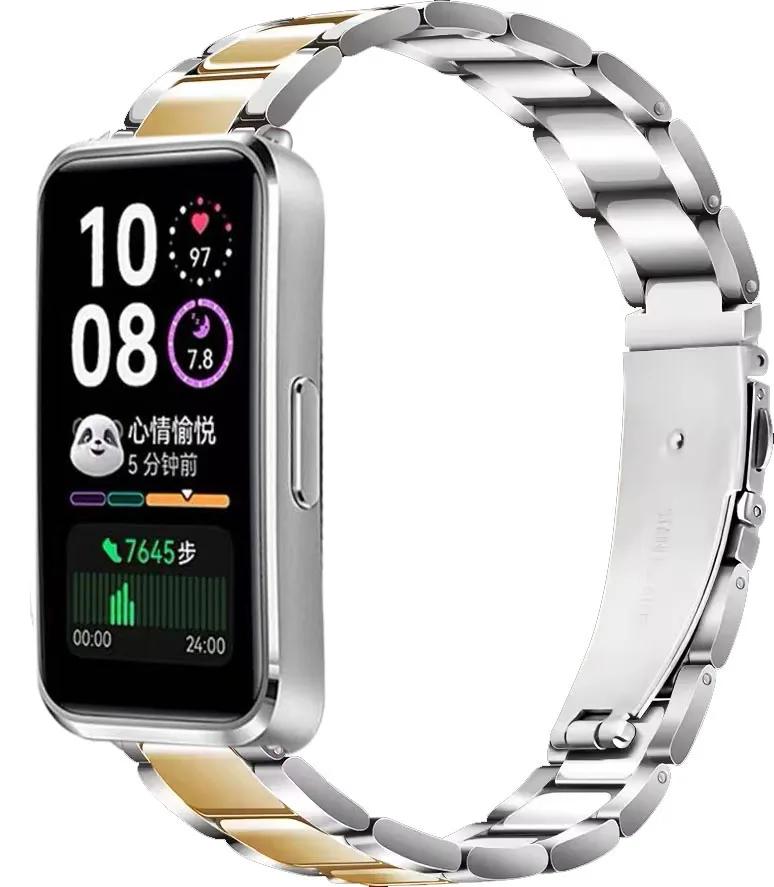 Metal Strap for Huawei Band 10 9 8 Stainless Steel Bracelet Accessories for Huawei Band 10/9/8 Smart Watch Replaceable Wristband