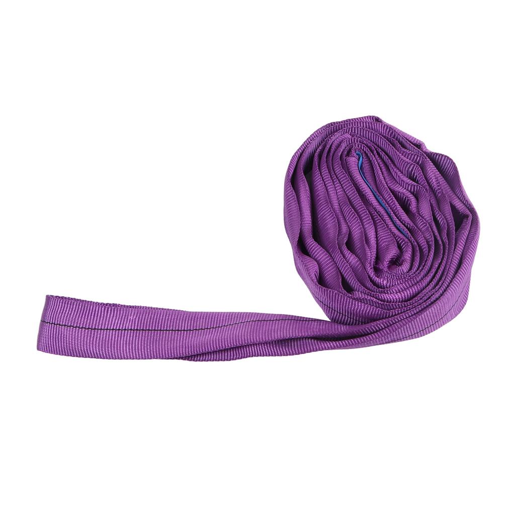 Flexible Purple Polyester Rigging Lifting Strap 1T 2205LB Bearing 2M 6.56FT Length Hoisting Towing Lift Sling