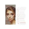 Red Irregular Glitter  Freckle Sticker Waterproof Facial Spot Temporary Tattoo for Girls Women Festival Makeup