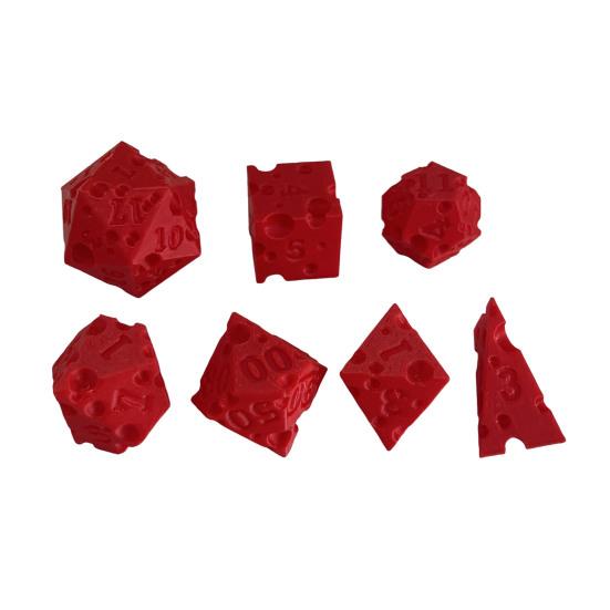 7Pcs/Set Cheese Dice D4/6/8/10/12/20 Multi-side Gaming Dice Adults Family Night Party Polyhedral Dice Board Game Essentials