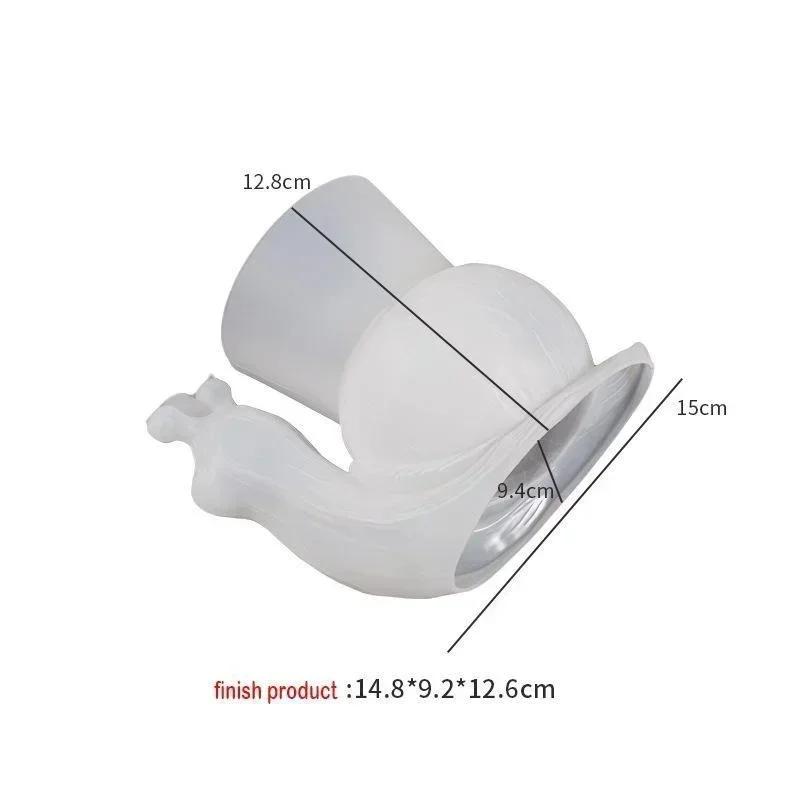 DIY Kristallharz Zement Schnecke Blumentopf Silikonform Kreative Dekoration Schnecke Harz Aufbewahrungsbox Weiße Form