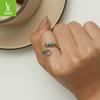 Colorful Chameleon Open Ring For Men And Women, Personalized Fashion Style S925 Sterling Silver Ring