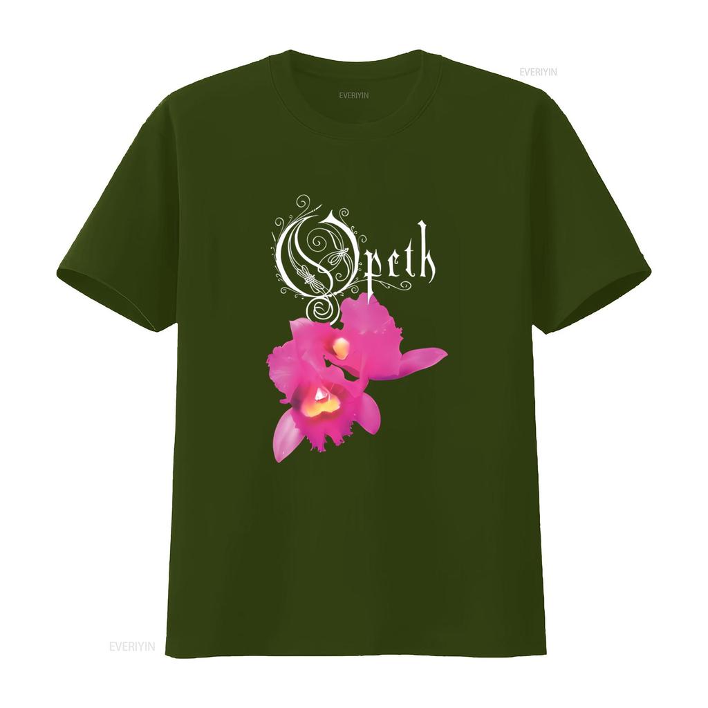 OPETH ORCHID T Shirt for New Fashion Design Print Vintage Washed Stylish Homme Casual Unisex Breathable Fashion Stretched
