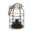 LED Lantern - KONSTSMIDE - 12 X 12 X 18 Cm - Steel - Black - 9 Amber LEDs