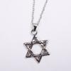 Pattern Hexagram Pendant Trendy Cool Men's Alloy Necklace Jewelry
