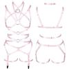 Women's Cropped Punk Harness Belt Stretch Stretch Gothic Garter Rave Sex Lingerie