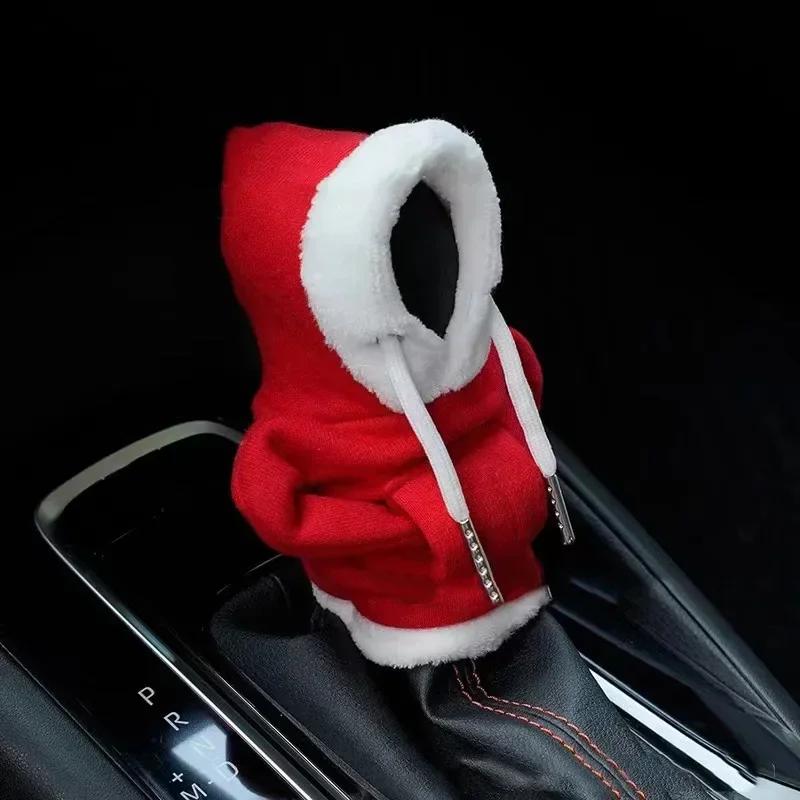 Hoodie Car Gear Shift Cover Fashion Gearshift Cute Cartoon Gearshift Handle Gear Lever Decorative Sweatshirt Cover Auto Interior