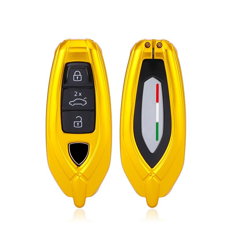 Aluminium Alloy Car Key Fob Case Key Cover For Lamborghini Urus Auto Accessories Ring