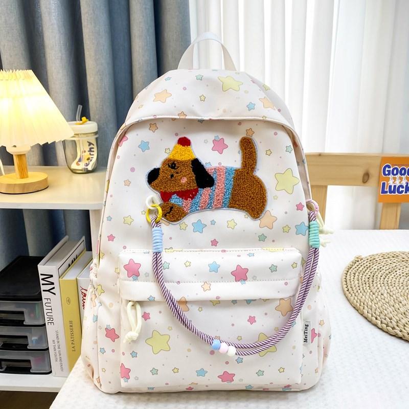 junior high school students, large capacity, lightweight and cute printed backpack, high school student travel backpack.