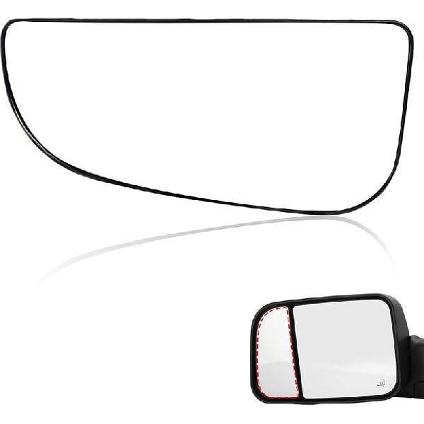 Heated Repl. Glass Right Passenger Side Compatible With Dodge Ram 1500 2500 3500 2009 2010 2011 2012 2013 2014 2015 2016 2018   Tow Flat Mirror Big