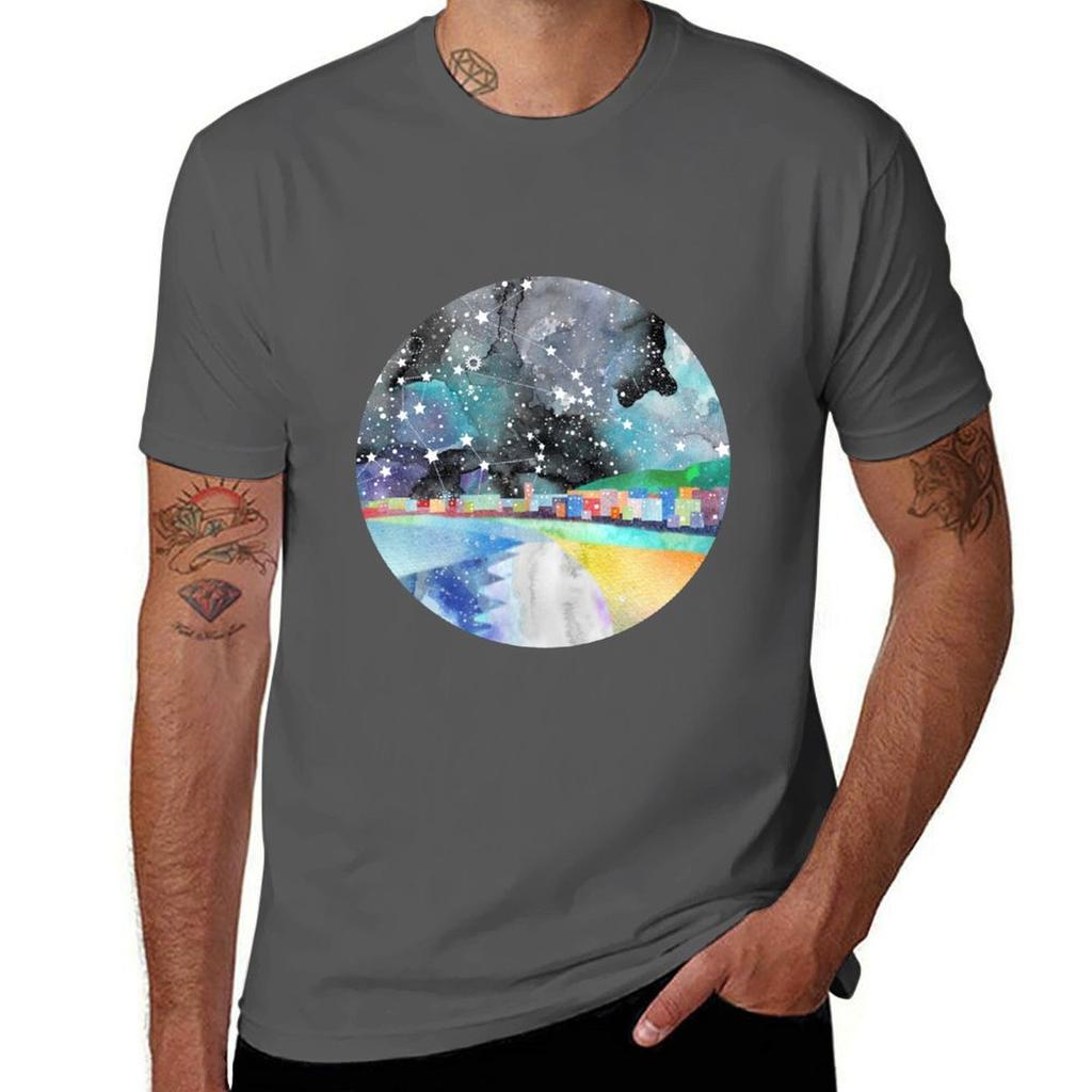 Taurus Constellation Coastal Print TShirt High Elasticity Sports TShirt