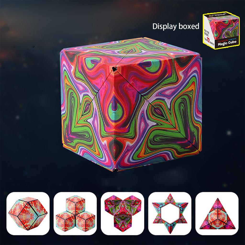 3D Solid Geometry Cube, Magnetic Versatile Puzzle Toy, Parent-Child Interaction