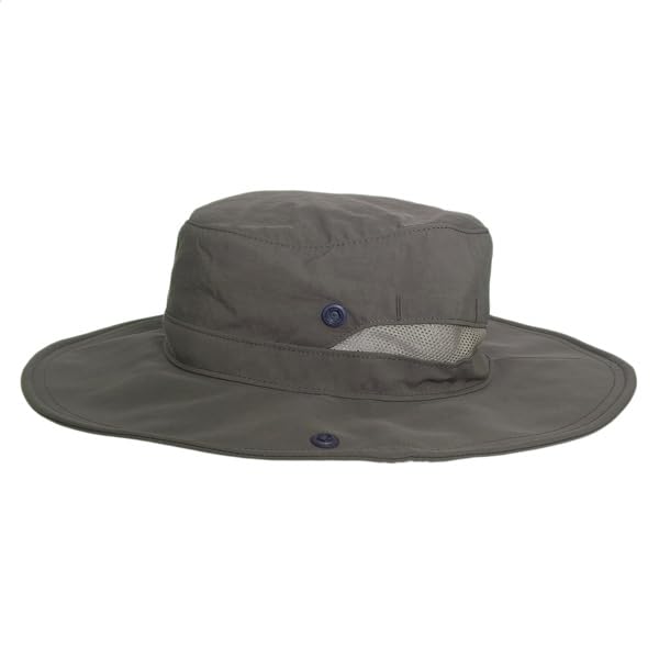 Montbell Breitkrempiger Hut Herren Damen Hut Outdoor Trekking Aktivität Nylon 8cm Krempe UV-Schutz Sonnenschutz 1108743 (khaki/grün)