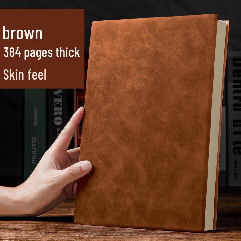 Jingxun Thickened A4 Leather Notebook 2-Pack