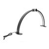 Half Moon Desk Lamp 27 Inch 40W 3000 to 6000K Dimmable Half Moon Nail Light with LED Clock Display for Lash Extension Skincare