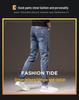 Herren Slim Stretch Klassische Blaue Jeans 2024 - Ganzjahres-Freizeitkleidung