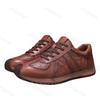Men's Casual Sneakers Leather Non Slip Tennis Outdoor Comfortable Sports Shoes 2025 Male Shoes Mesh Breathable Running Shoe