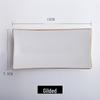 Minimalist Gold-Rimmed Ceramic Towel Tray