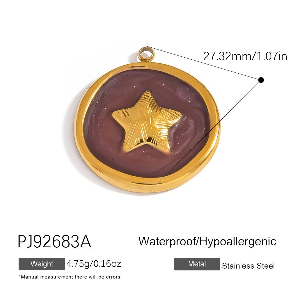Cross-border Stainless Steel Jewelry Accessories Heart-shaped Flower Pendant Accessories Platedaccessories for Women
