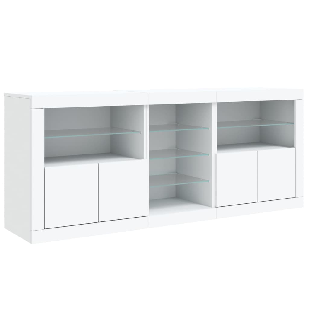 Vidaxl Szafka Z Oświetleniem Led, Biała, 162X37X67 Cm