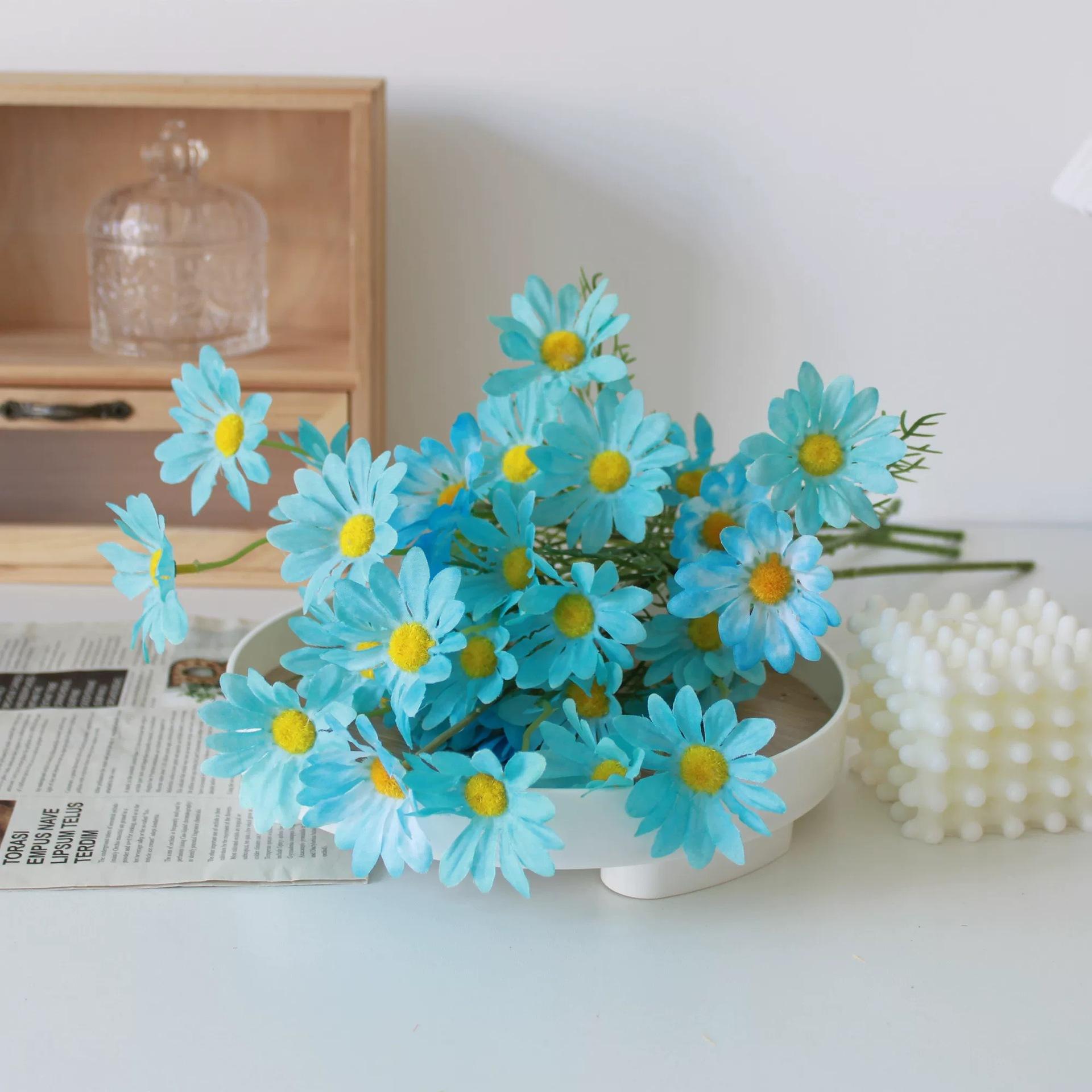 5 шт. имитация пятиглавой хризантемы One size синий