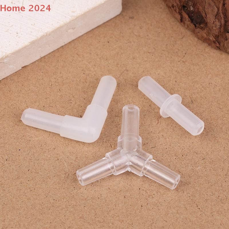 10 Peças Conectores de Mangueira de Ar para Aquário Juntas de Válvula de Plástico Adaptadores de Tubo de Ar Transparente para Tanque de Peixes Para Mangueira de Ar com ID de 4CM