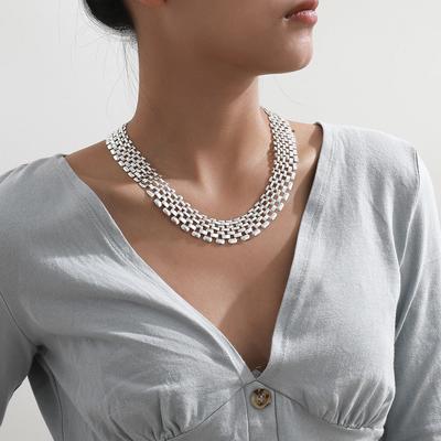 Extravagantní kubánský masivní silný řetízek náhrdelník pro ženy Vysoce kvalitní velký železný kovový choker článkový grunge šperk steampunk pánský nový