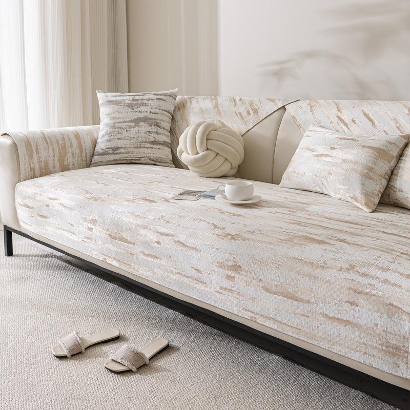 1 шт Чехол на диванную подушку из шенилла Скандинавский простой чехол-полотенце для дивана Нескользящие чехлы на диван для питомцев и детей 3-местный для гостиной 70x70cm 1pc A 2390₽