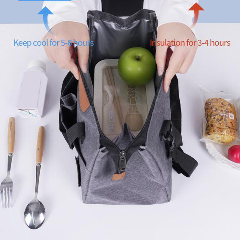 Portable Triangular Lunch Food Box Bag Insulated Bag Outdoor Travel Crossbody Bag Waterproof Cooler Ice Insulated Case Oxford Dinner Handbag